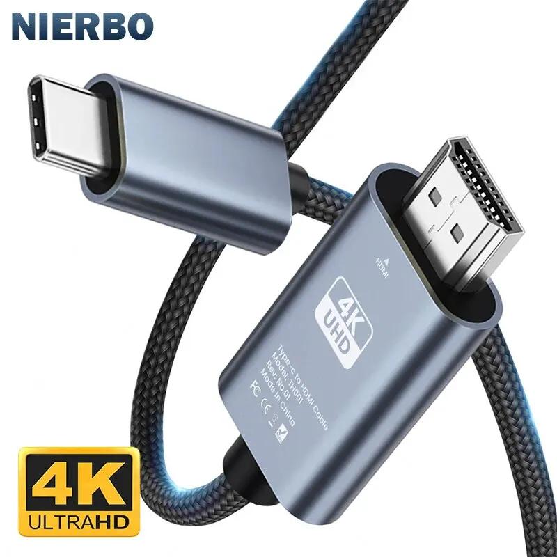 NIERBO USB C to HDMI ̺,  繫ǿ ʰȭ USB C Ÿ HDMI , 4K @ 30Hz 6.6 FT